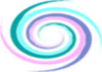 An abstract colorful transparent swirl shape spiral design element.