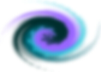 An abstract colorful transparent swirl shape spiral design element.