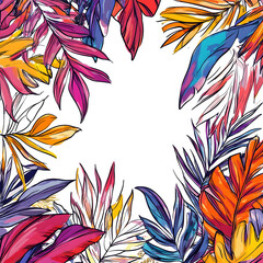 Creative 2D Doodle Floral Illustrations Text Space for Versatile Designs, Greeting Cards, Invitations