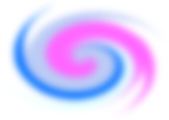 An abstract colorful transparent swirl shape spiral design element.