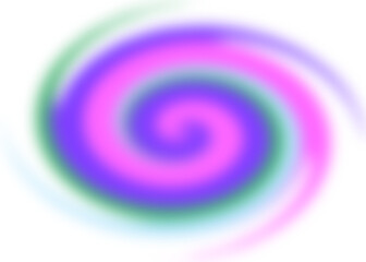 An abstract colorful transparent swirl shape spiral design element.