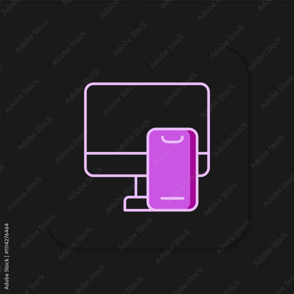 Poster filled outline online ordering and fast food delivery icon isolated on black background. flat filled