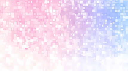 A mosaic pixel background with pastel shades of pink, blue, and lavender. the soft colors and pixel arrangement create a gentle and soothing design. Mosaic. Illustration