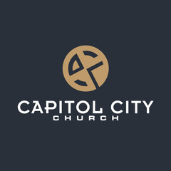 City Cross Church Logo. Compass Cross Graphic