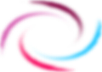 An abstract colorful transparent swirl shape spiral design element.