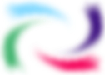 An abstract colorful transparent swirl shape spiral design element.