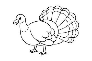 Turkey line art vector art illustration1