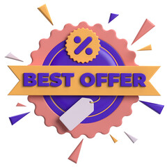 Best Offer Badge  3D Render