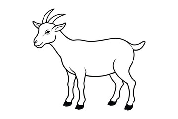Goat line art vector art illustration