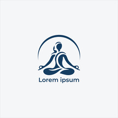 Creative yoga logo design vector
