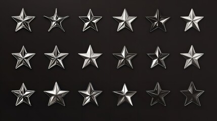 Obraz premium XMAS Stars - golden stars -