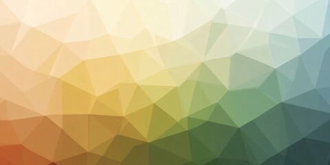 Fototapeta premium Vibrant yellow to deep green low poly triangular geometric background with a striking gradient effect