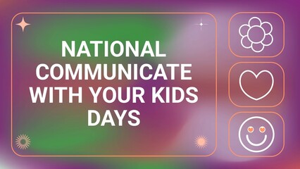 National Communicate with your kids days web banner design illustration 