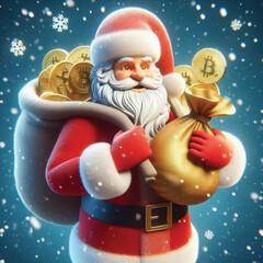 Santa, Bitcoin, Gifts and Family Fun, Christmas