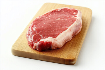 Fototapeta premium A raw pork on the wooden board