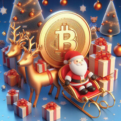 Santa, Bitcoin, Gifts and Family Fun, Christmas