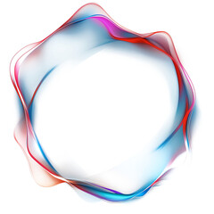 Colored circle edges isolated on white & transparent a background.