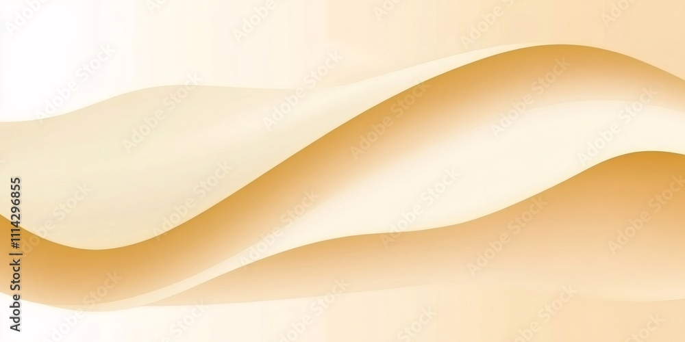 Poster abstract background with smooth and elegant golden waves, ideal for design projects