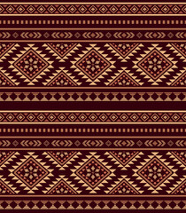 Southwest Aztec geometric Native American Mexican Navajo tribal ethnic seamless pattern fabric colorful design vector for textile printing