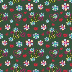 Valentine pattern, love heart, romantic pattern, heart design, cupid arrow, valentine's day