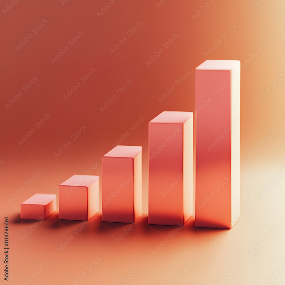 Poster growth performance metrics modern workspace infographic minimalist design close-up data visualizatio