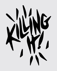 T shirt swag typography letter streetwear design illustration vector element sticker clip art editable