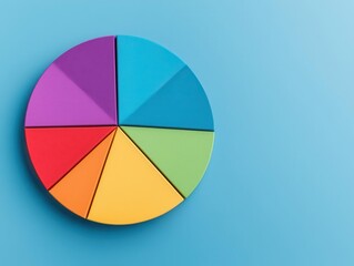 Fototapeta premium Pie chart showing seasonal retail sales fluctuations, symbolizing the effect of holidays and events on consumer spending
