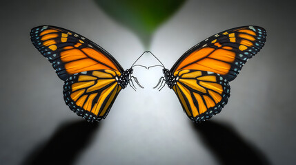 Obraz premium United Strength: Monarch Butterflies Symbolizing Unity and Cooperative Success