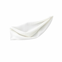 Smooth elegant transparent white cloth separated on gray background