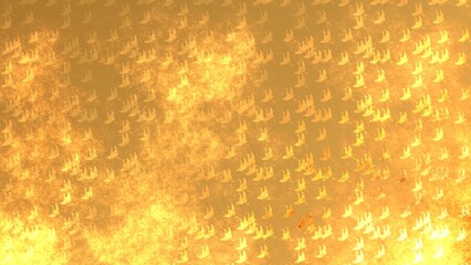 金色の和柄模様・背景