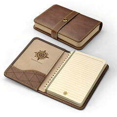 Pocket-Sized Travel Journal with Leather Cover – Stylish and Compact for Your Adventures