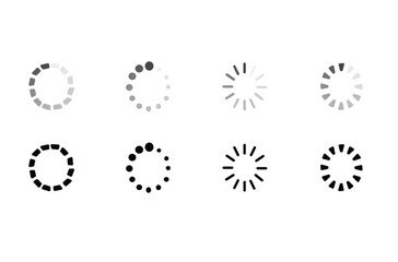 Loading icon collection. Vector illustration
