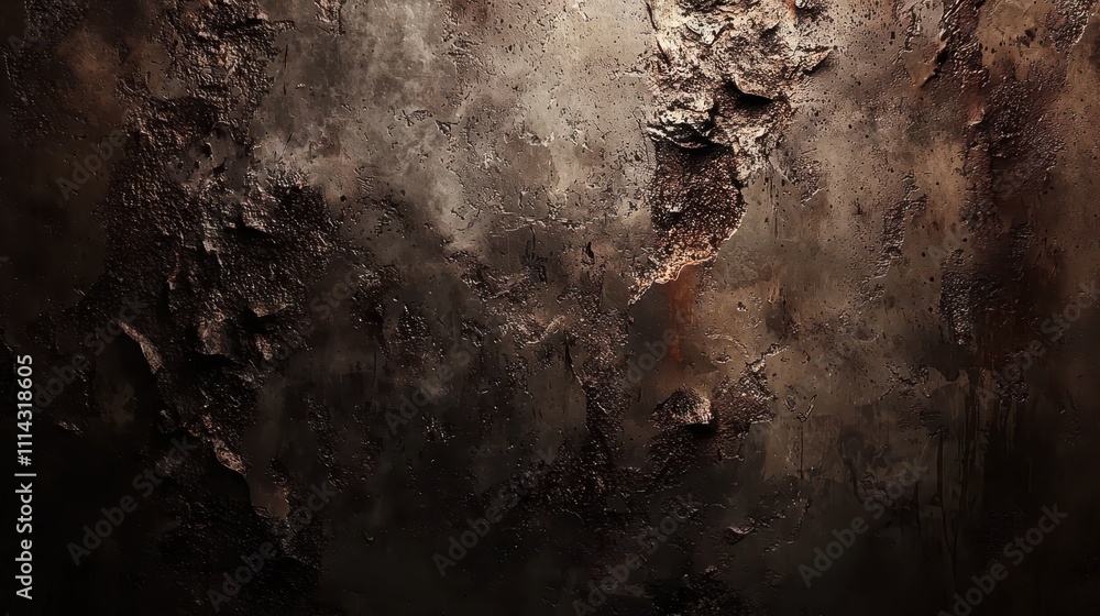 Poster dark moody texture with rugged surface and bold features for artistic background
