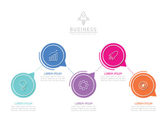 Vector business Presentation Connecting Steps Infographic Template