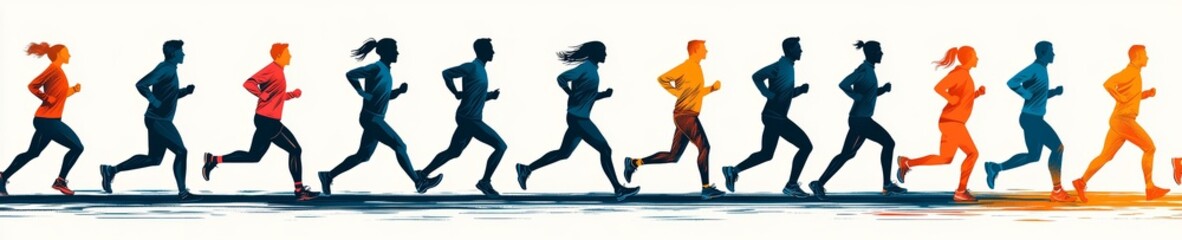 People slipping and falling. Flat modern illustration of characters having an accident with injury risk. Male and female characters displayed on a white background.