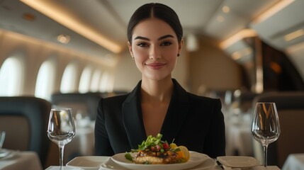 First Class Flight Luxury In Flight Dining Premium Service Attentive Crew
