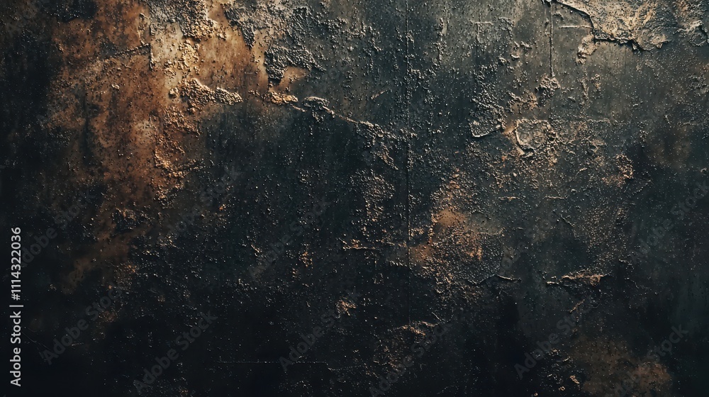 Poster dark and moody rugged texture with bold depth for artistic background and textural elements
