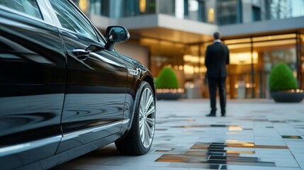 Luxury Black Car Hotel Chauffeur Private Transportation Business Travel
