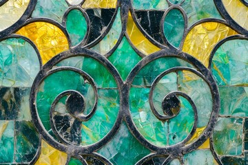 Shiny lines on a dark surface for modern geometric wallpaper in interior design.