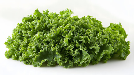 Obraz premium Fresh kale salad mixed with crisp vegetable greens, healthy raw organic leaves for vegetarian diet with natural food nutrition ingredients.