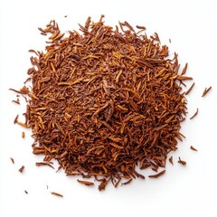 An isolated shot of Rooibos tea on white from above, ideal for a tea catalogue.
