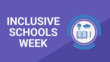 Inclusive Schools Week web banner design illustration 
