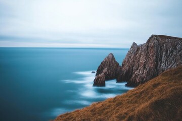 Fototapeta premium Coastal Cliffs Dramatic Ocean Seascape