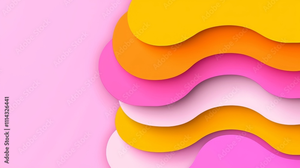 Aufkleber swirling waves in pink and orange tones generate a dynamic and captivating visual experience.