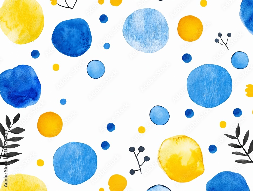 Aufkleber a hexagonal pattern in blue and yellow hues, suitable for design applications.