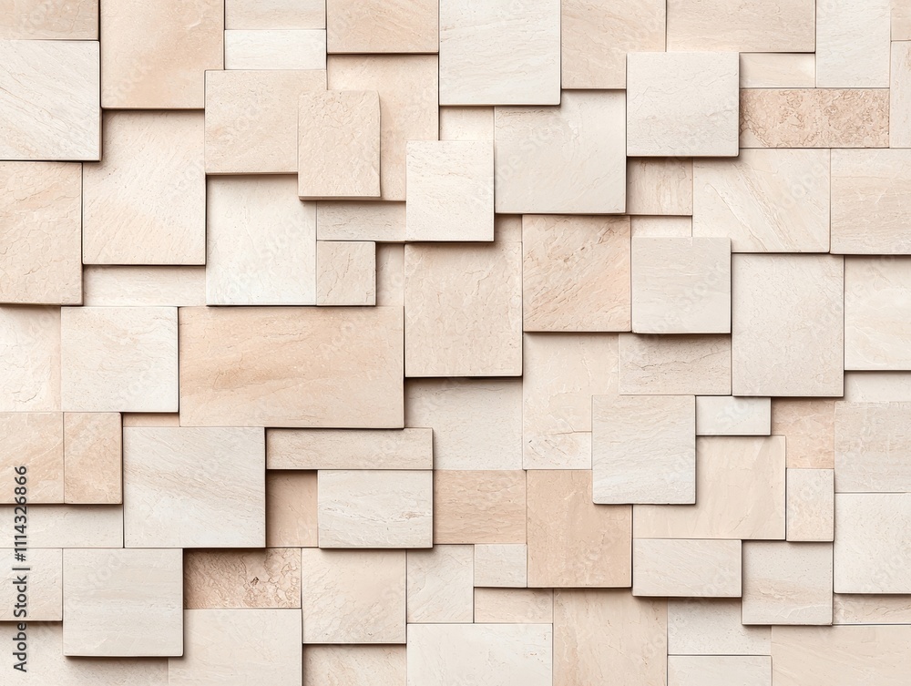 Aufkleber an abstract pattern with geometric shapes in warm hues and soft gradient effects.