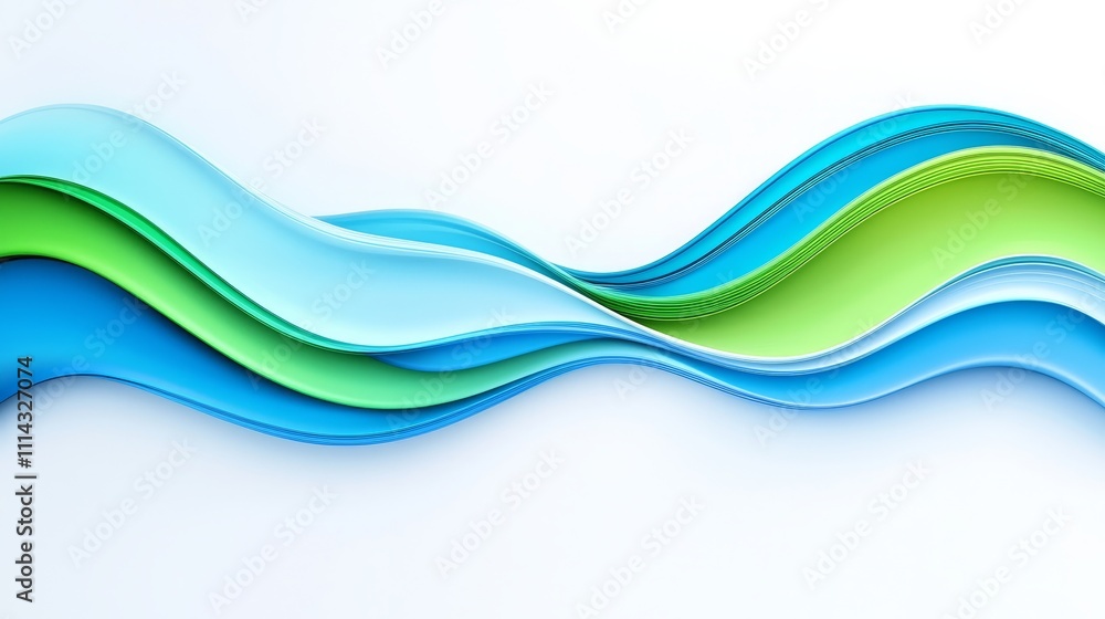 Aufkleber a design of abstract waves with smooth, flowing colors and subtle gradients.