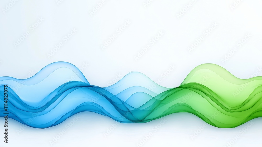 Poster an abstract wave pattern featuring flowing hues and gentle gradients.