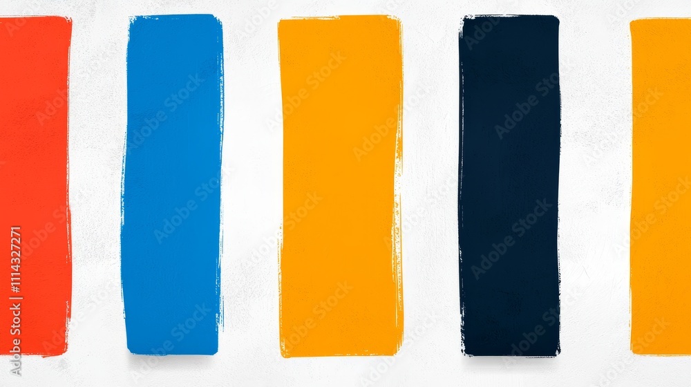 Poster vertical stripes of different colors and textures in an abstract pattern.