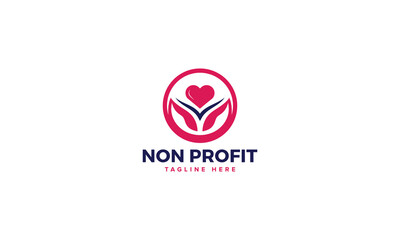 Creative Social Impact Logos, Collection of Nonprofit Organization Logos with Heart